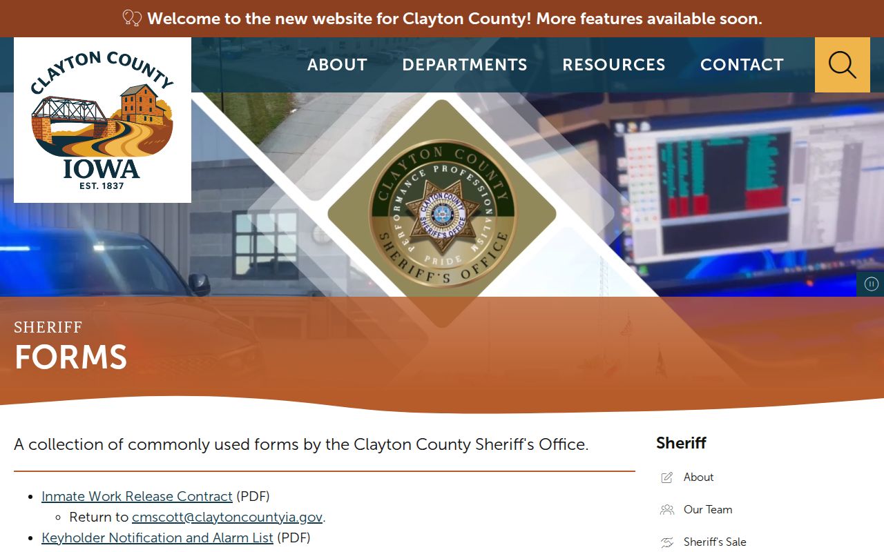 Clayton County arrest lookup sheriff forms page